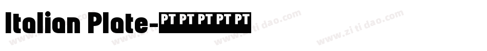 Italian Plate字体转换